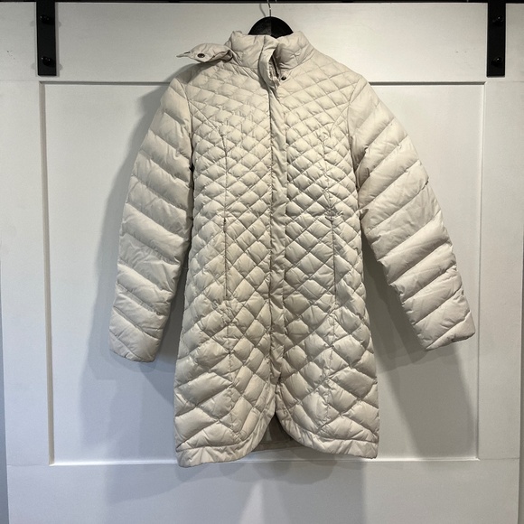 Cream Down Filled Eddie Bauer Winter Jacket - Picture 1 of 6